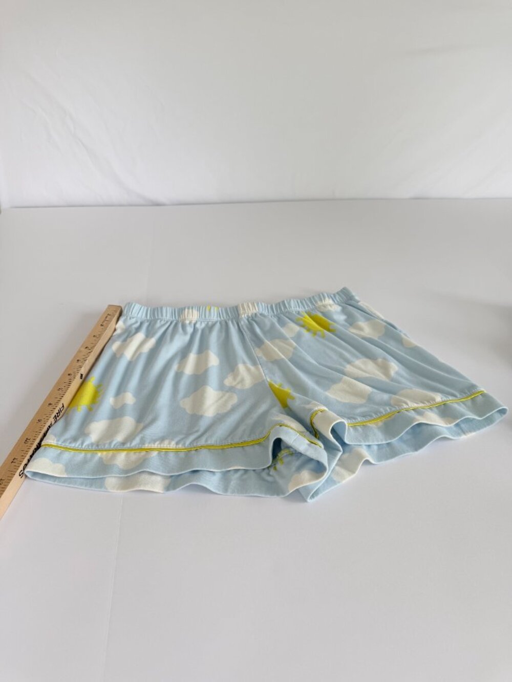 Kate Spade New York Sun & Clouds Pajama Set Women's Short Sleeve Shorts Blue - Picture 5 of 8